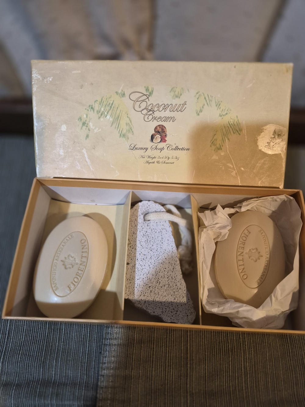 Coconut Cream Luxury Soap Set by — Beige